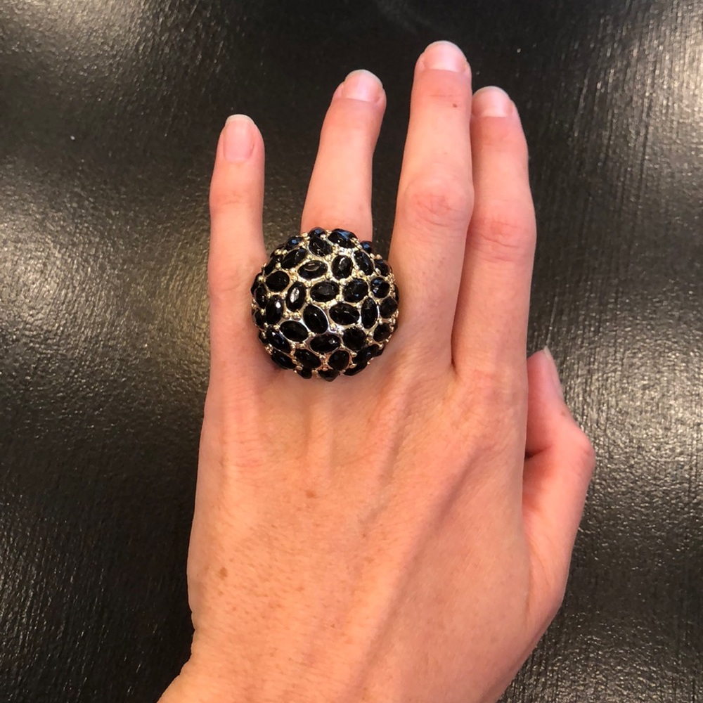 Black and Gold Statement Ring